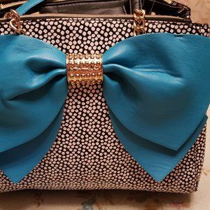 Betsey Johnson handbags Turquoise Blue Bow